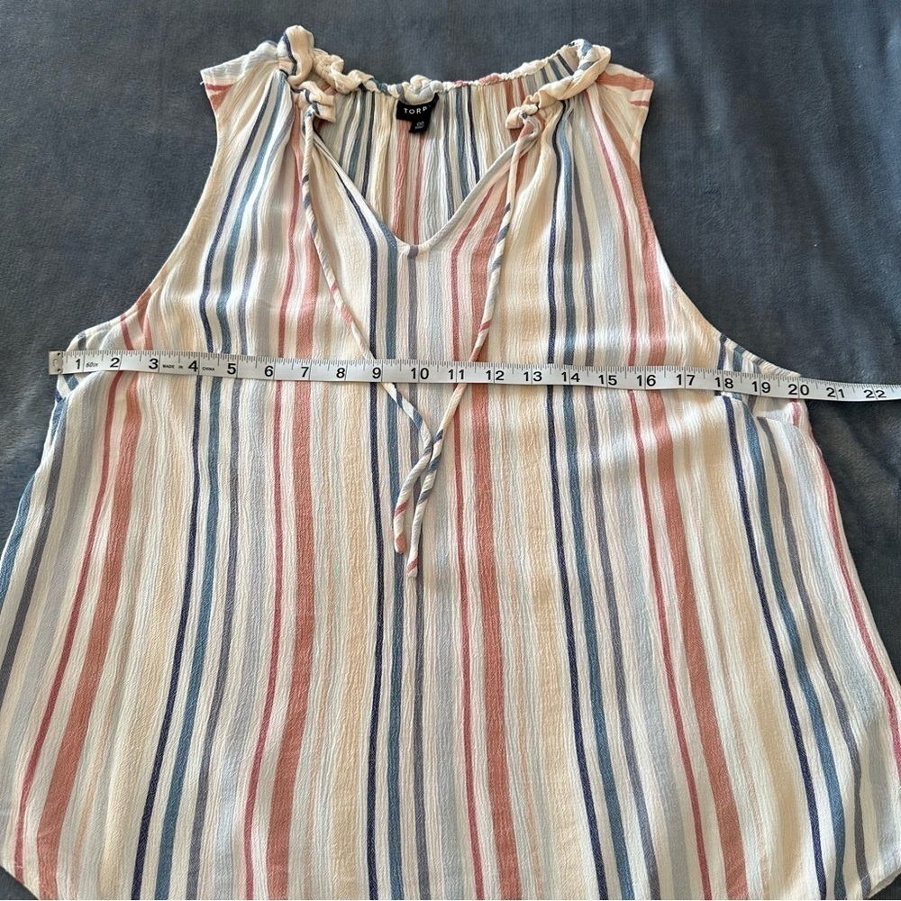 TORRID Multicolor STRIPE Sleeveless Blouse Size M - Picture 12 of 12